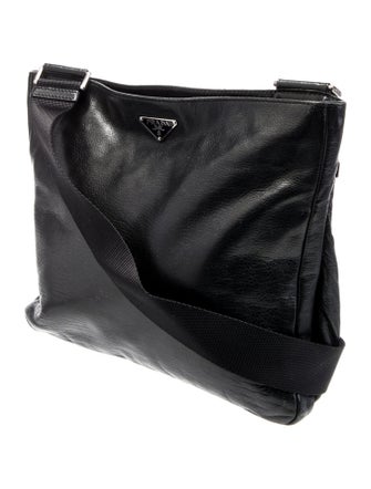 Prada Enameled Metal Triangle Bufalo