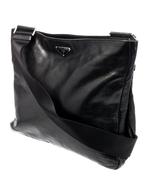 Prada Enameled Metal Triangle Bufalo