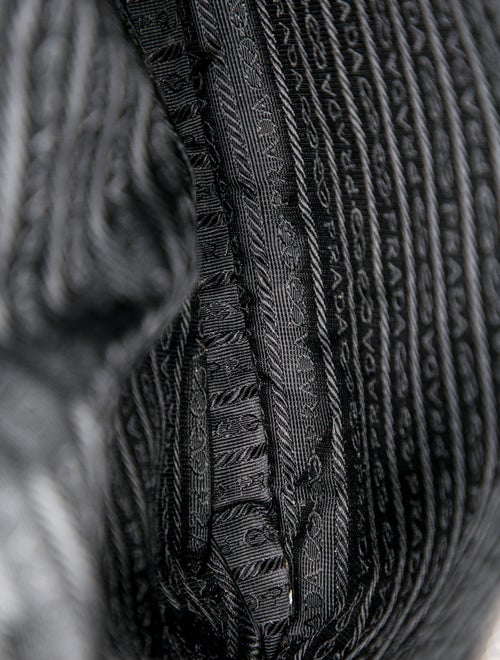 Prada Enameled Metal Triangle Bufalo