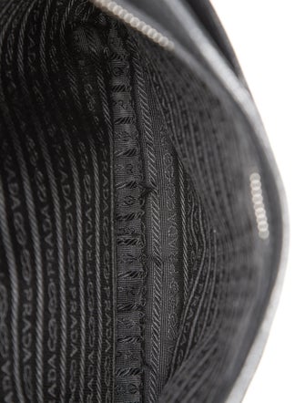 Prada Enameled Metal Triangle Bufalo