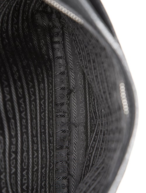 Prada Enameled Metal Triangle Bufalo