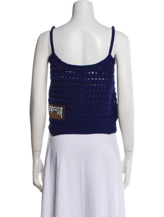 Prada 2019 Square Neckline Crop Top