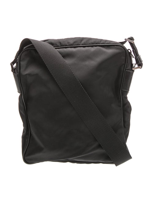 Prada Enameled Metal Triangle Messenger Bag