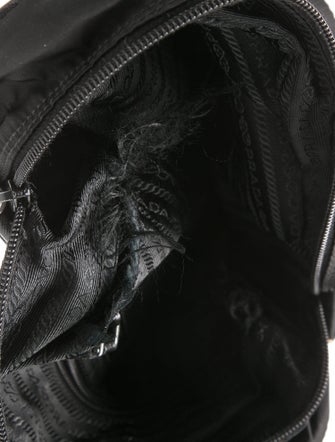 Prada Enameled Metal Triangle Messenger Bag