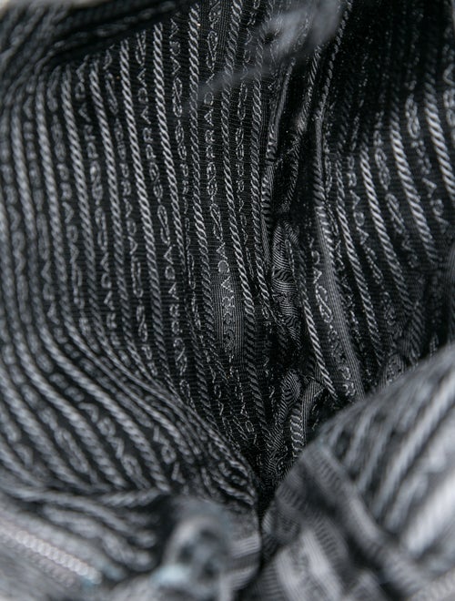 Prada Enameled Metal Triangle Messenger Bag