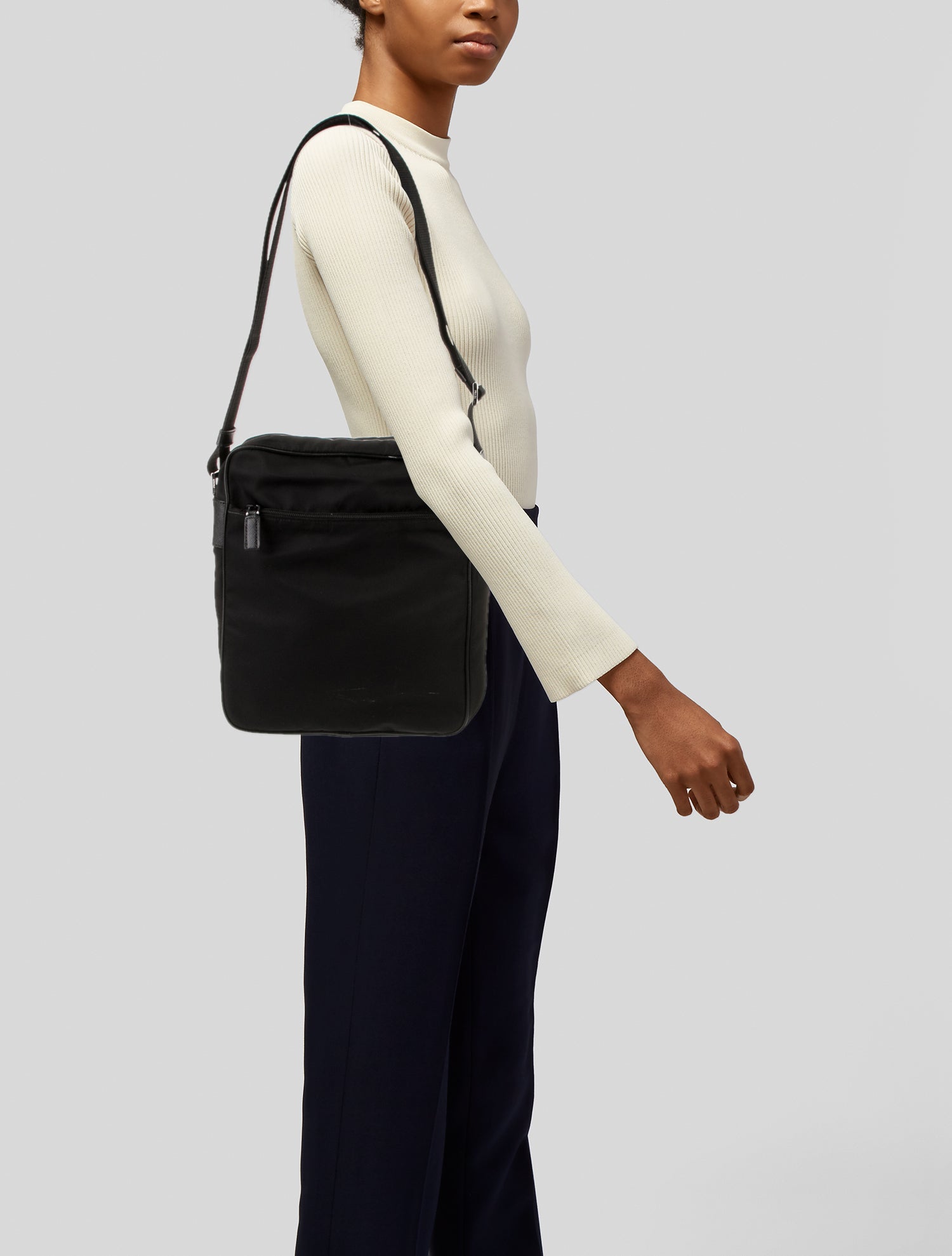 Prada Saffiano Leather Messenger Bag