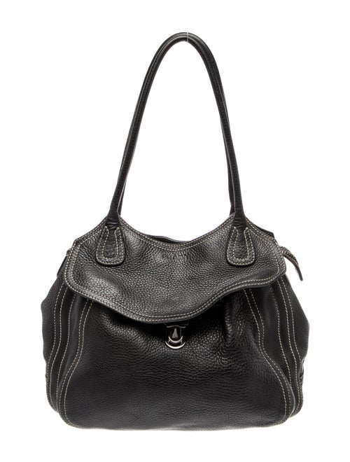 Prada Enameled Metal Triangle Moon