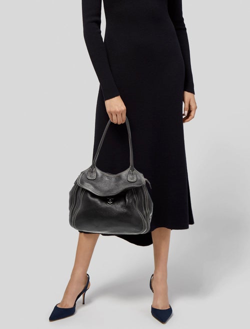 Prada Enameled Metal Triangle Moon