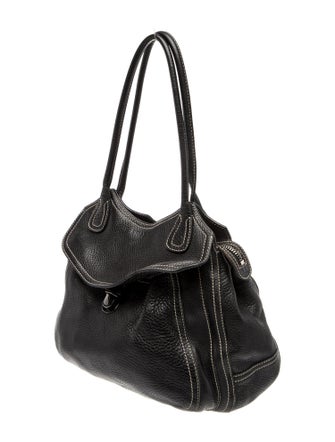 Prada Enameled Metal Triangle Moon