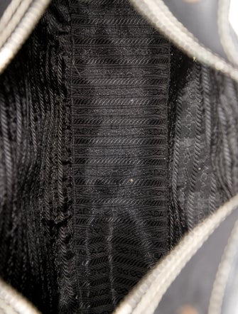 Prada Enameled Metal Triangle Moon