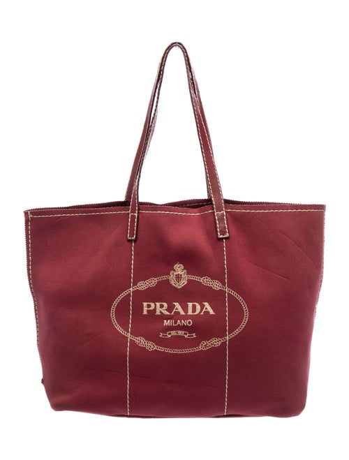 Prada Enameled Metal Triangle Tote