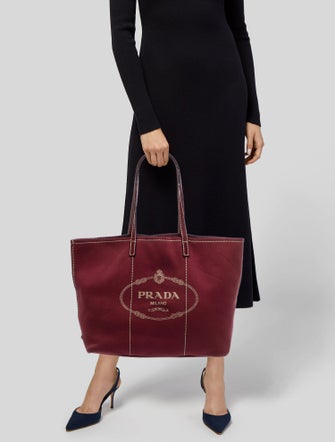 Prada Enameled Metal Triangle Tote