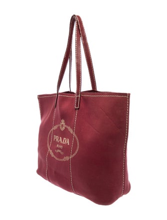 Prada Enameled Metal Triangle Tote