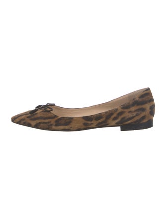 Prada Suede Animal Print Flats