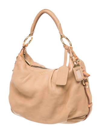 Prada Vitello Daino Leather Hobo
