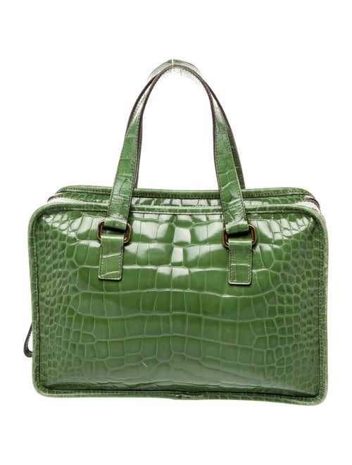 Prada Embossed Leather Top Handle Bag