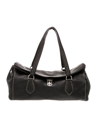 Prada Enameled Metal Triangle Easy