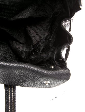 Prada Enameled Metal Triangle Easy