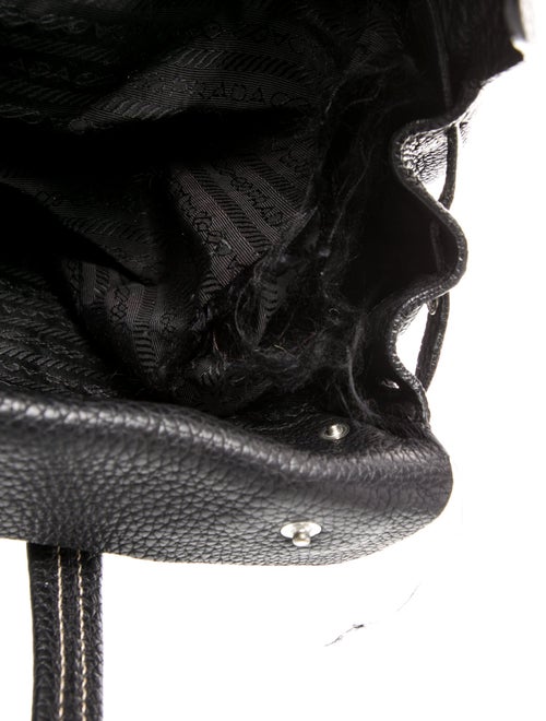 Prada Enameled Metal Triangle Easy