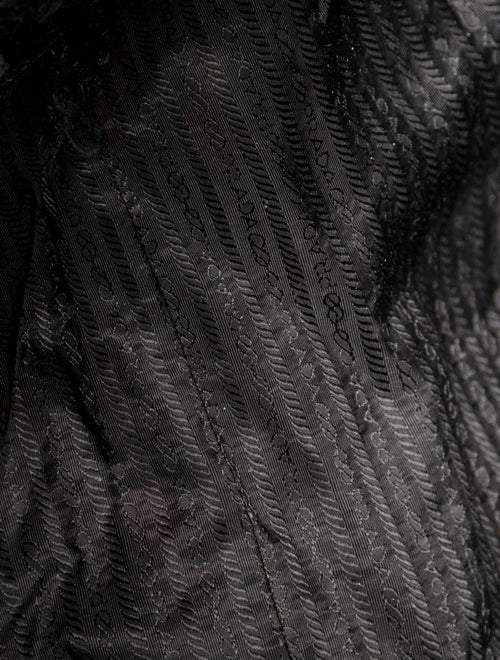 Prada Enameled Metal Triangle Easy