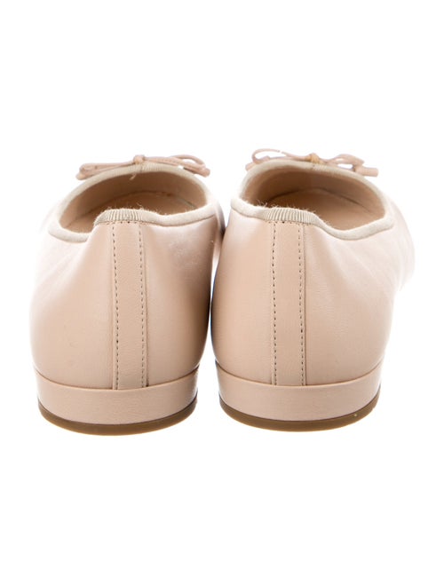 Prada Leather Bow Accents Ballet Flats