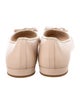 Prada Leather Bow Accents Ballet Flats