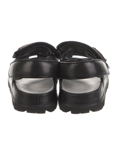 Prada Quilted Pattern Leather Slingback Sandals