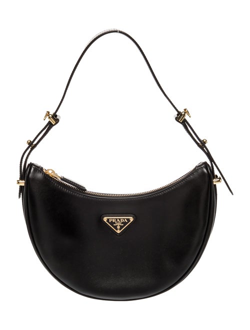 Prada Enameled Metal Triangle Arque Mini