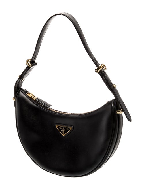 Prada Enameled Metal Triangle Arque Mini