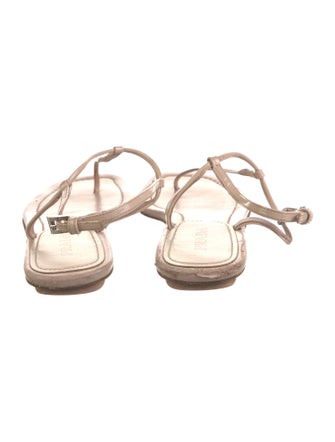 Prada Patent Leather T-Strap Sandals