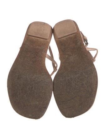 Prada Patent Leather T-Strap Sandals