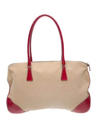 Prada Enameled Metal Triangle Tote