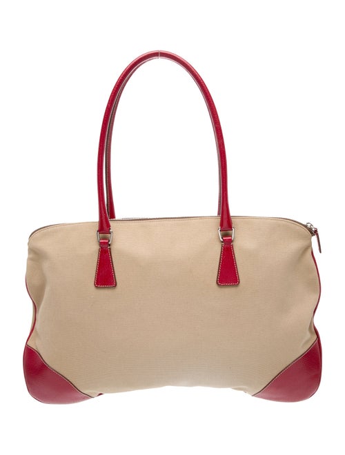 Prada Enameled Metal Triangle Tote