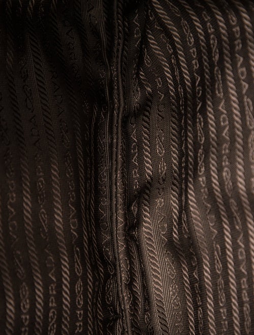 Prada Enameled Metal Triangle Tote