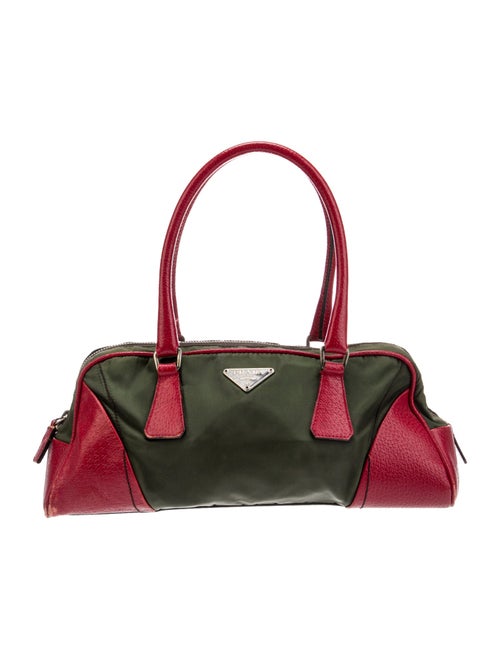 Prada Enameled Metal Triangle Bauletto