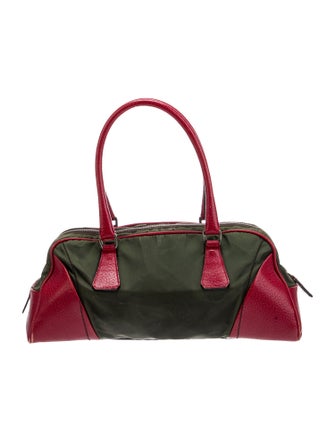 Prada Enameled Metal Triangle Bauletto