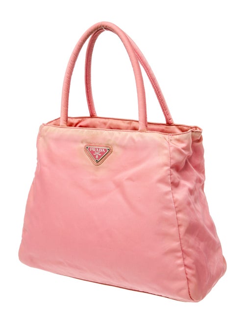 Prada Enameled Metal Triangle Top Handle Bag