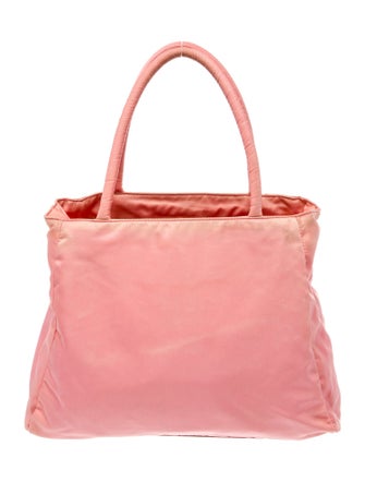 Prada Enameled Metal Triangle Top Handle Bag