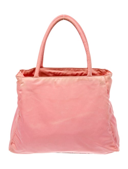 Prada Enameled Metal Triangle Top Handle Bag