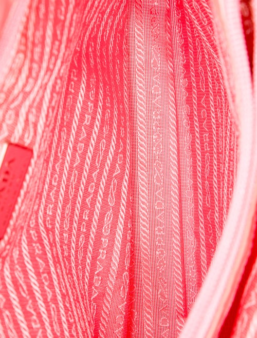 Prada Enameled Metal Triangle Top Handle Bag