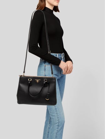 Prada Saffiano Lux Leather Galleria Double Zip Medium