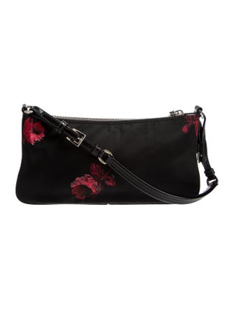 Prada Enameled Metal Triangle Shoulder Bag