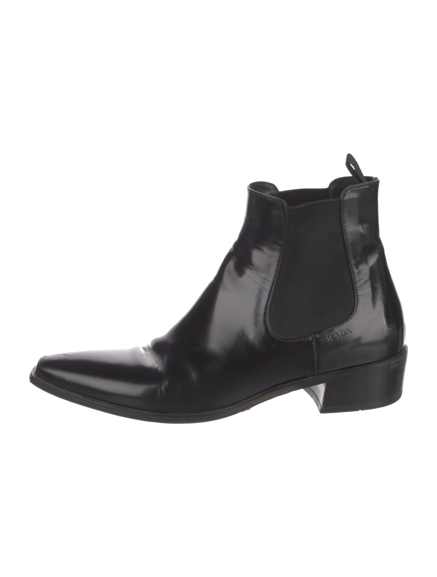 Prada Leather Chelsea Boots