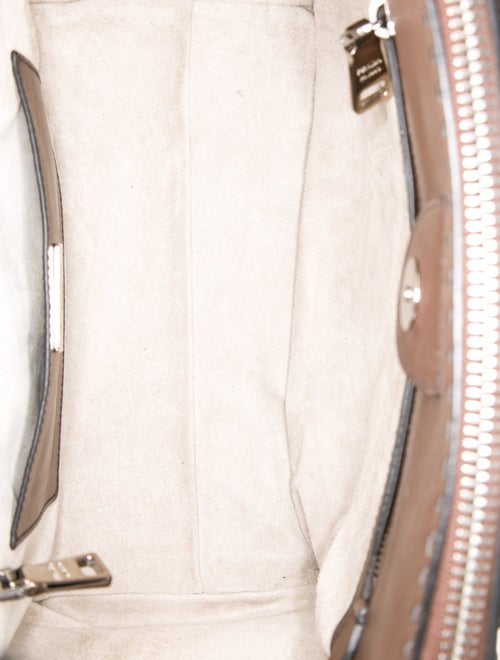 Prada Enameled Metal Triangle Twin Pocket