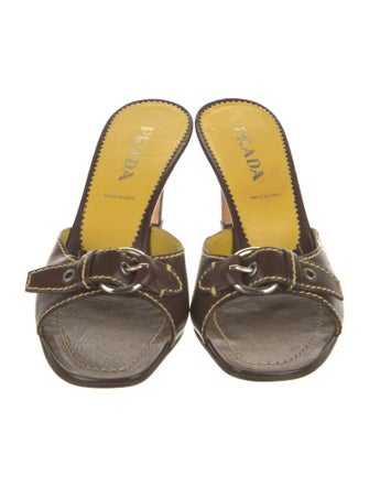 Prada Leather Slides