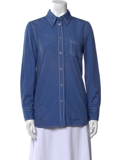 Prada 2015 Long Sleeve Button-Up Top