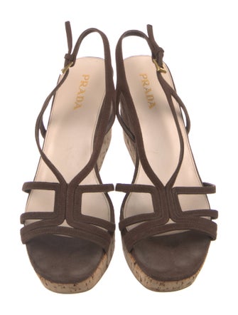 Prada Suede Slingback Sandals