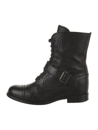 Prada Leather Combat Boots