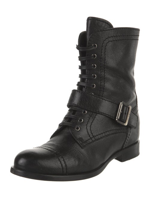 Prada Leather Combat Boots