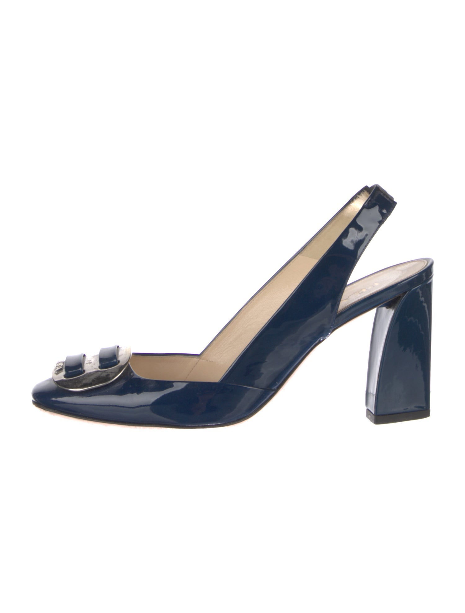Prada Patent Leather Slingback Pumps